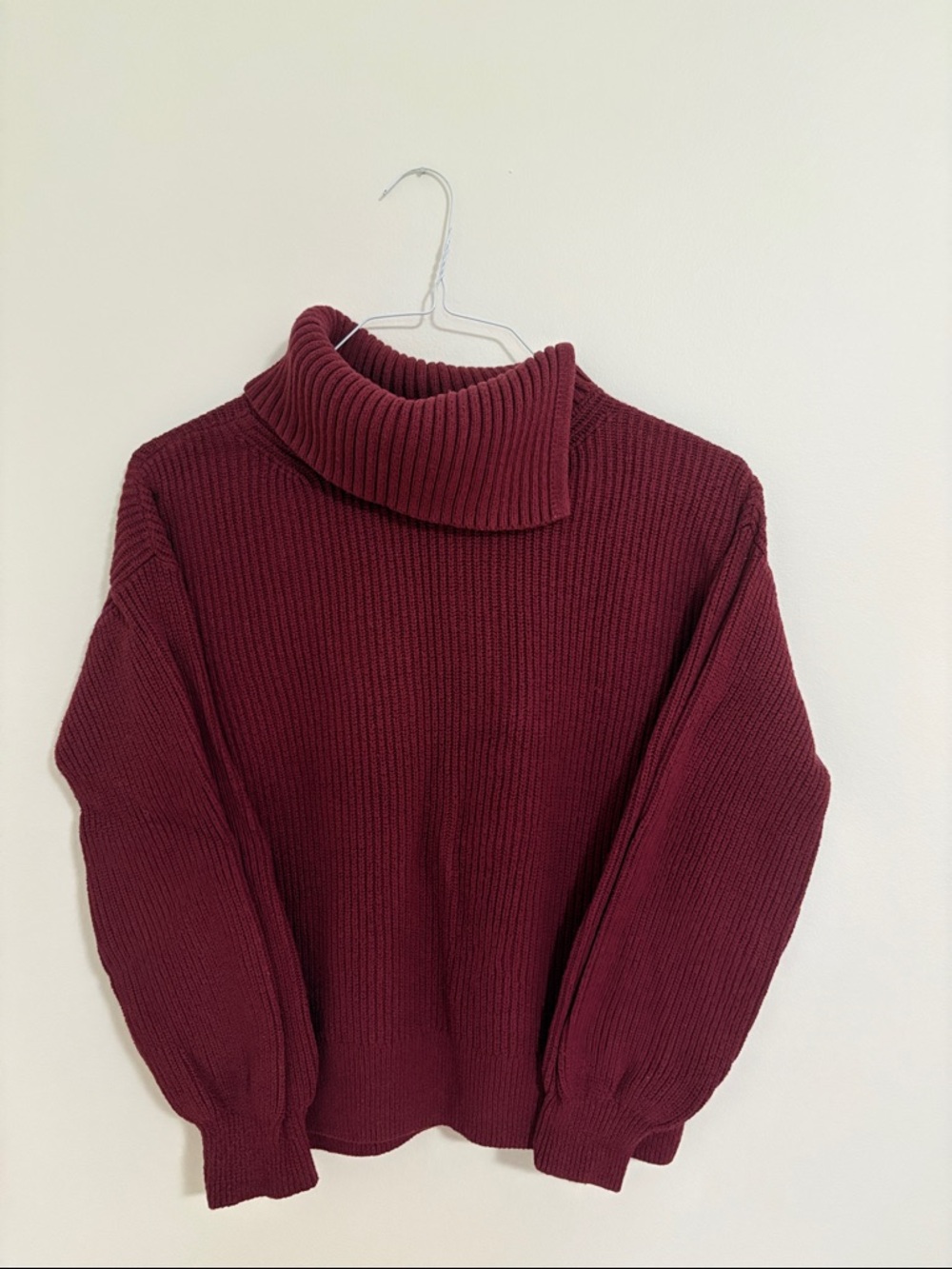 Talbots Ribbed Turtleneck Sweater - Wine